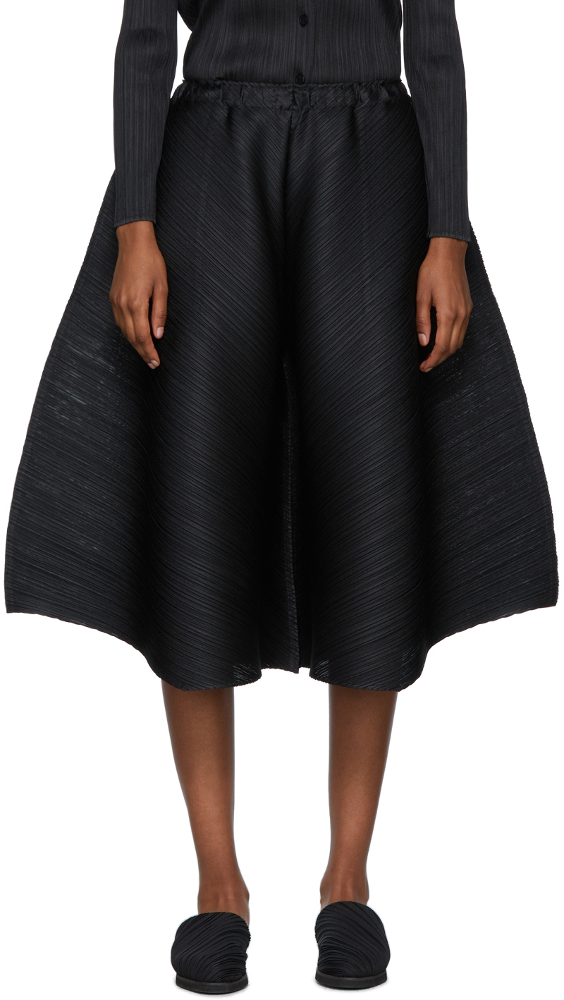 Pleats Please Issey Miyake Black Twilight Trousers