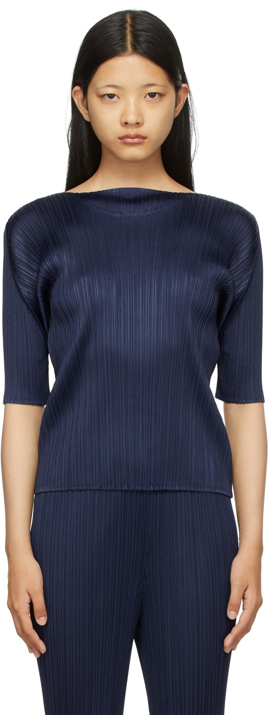 PLEATS PLEASE ISSEY MIYAKE - Woman - Blue - T-shirt main image 1