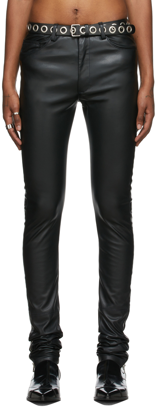 SSENSE Exclusive Faux-Leather Skinny Trousers