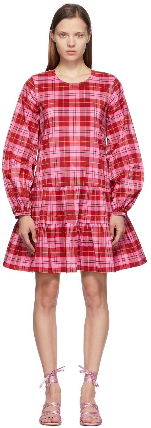 Molly Goddard Pink Check Catrina Dress | Smart Closet