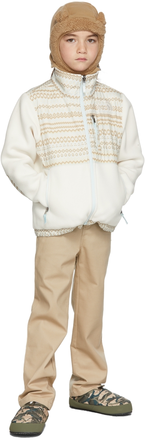 Ssense Abbigliamento Cappotti e giubbotti Giacche Giacche di pile Kids White Fairisle Printed 95 Retro Denali Jacket 