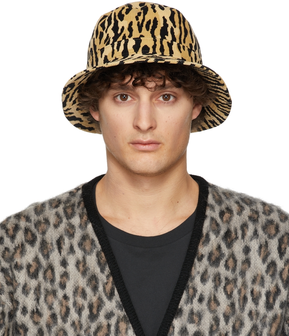Wacko Maria Leopard-print Cotton-corduroy Bucket Hat In Animal Print