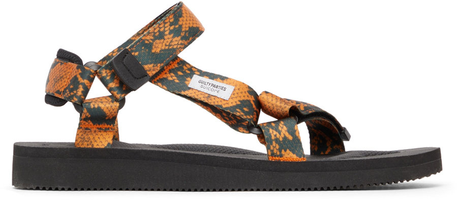 WACKO MARIA Orange & Black Suicoke Edition DEPA-CAB Sandals