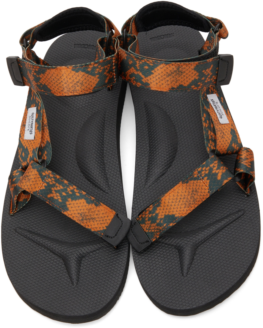 WACKO MARIA Orange & Black Suicoke Edition DEPA-CAB Sandals