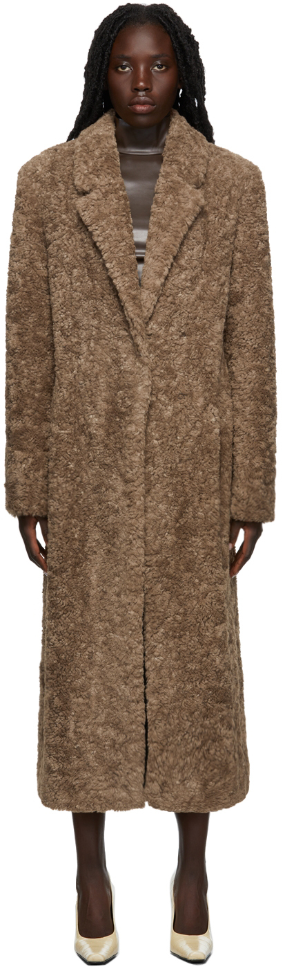 Olenich Brown Faux-Fur Coat