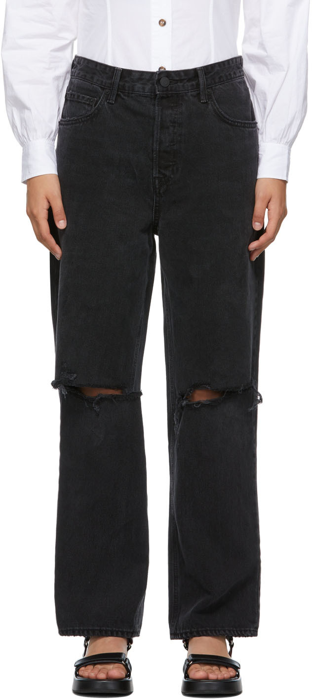Grlfrnd: Black Amanda Jeans | SSENSE