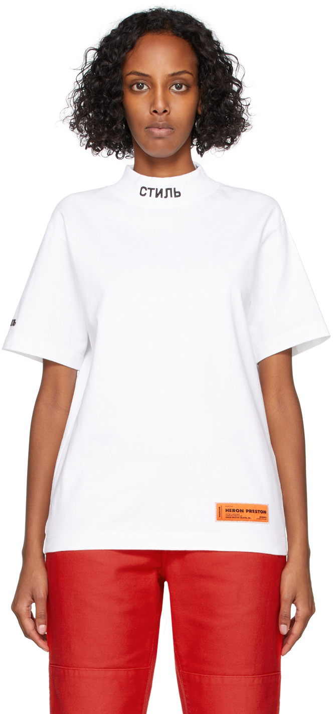 Heron Preston White Logo T-Shirt