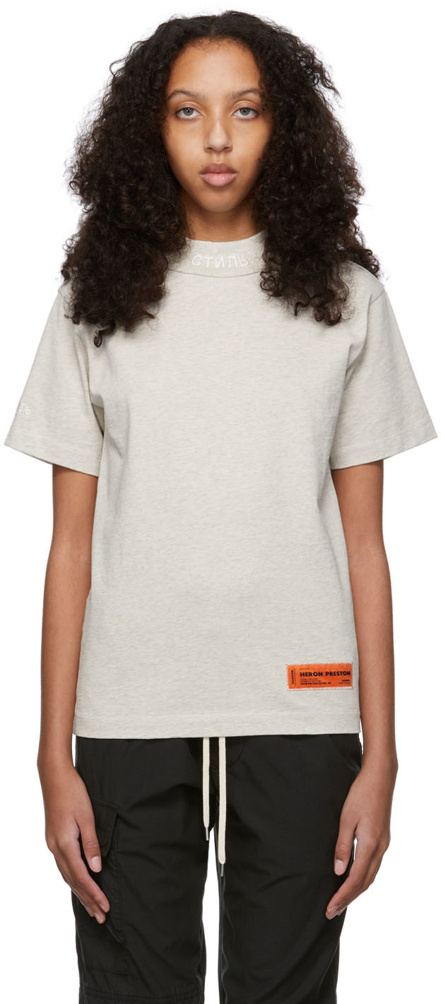 Heron Preston Grey Ctnmb Turtleneck T-Shirt