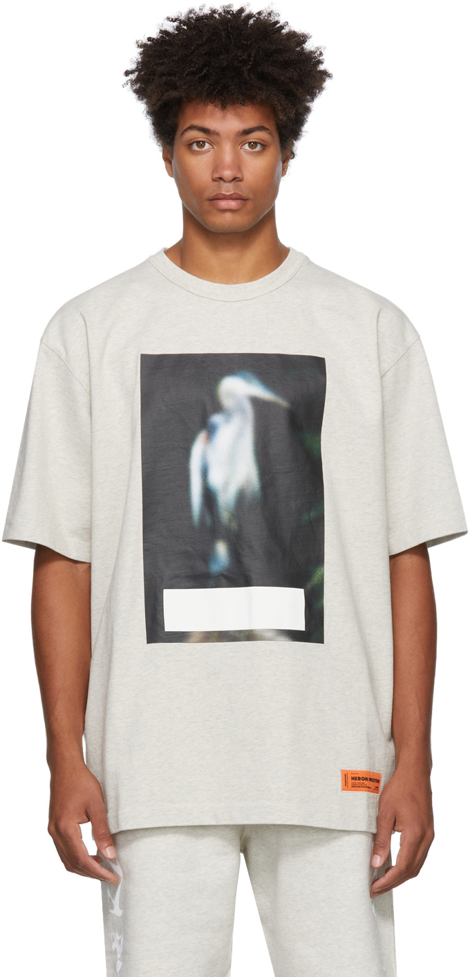 ヘロン プレストン Heron Preston メンズ Tシャツ トップス Noise Censored T-Shirt Grey - www