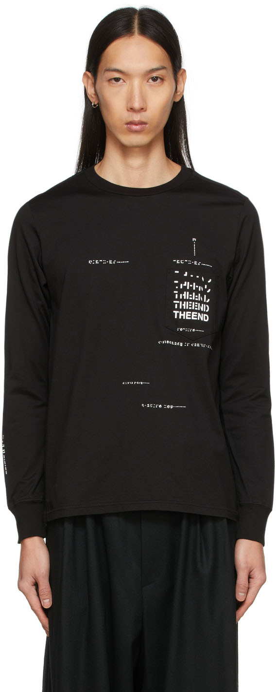 Long Sleeve Geometric Morse Code T-Shirt