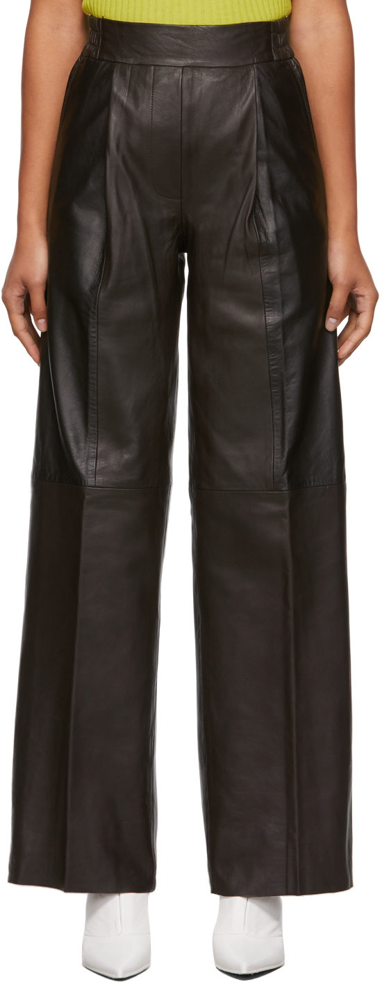 Designer leather pants for Women | SSENSE