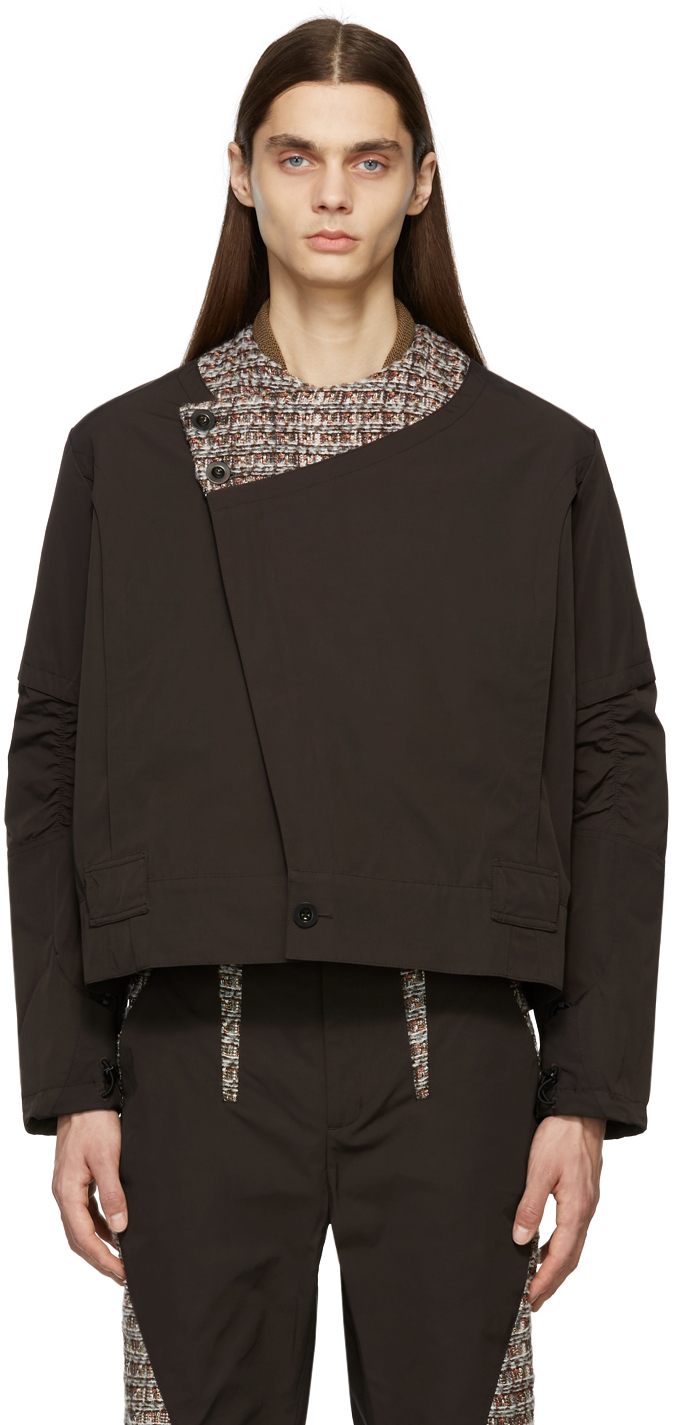 Kiko Kostadinov Brown Stretton Moto Jacket | Smart Closet