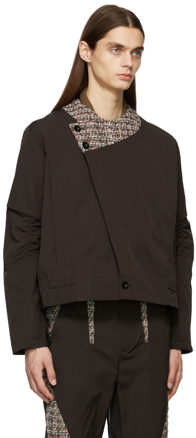 Kiko Kostadinov Brown Stretton Moto Jacket | Smart Closet