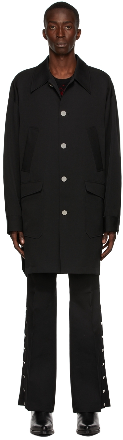 Black Shirt Detail Coat