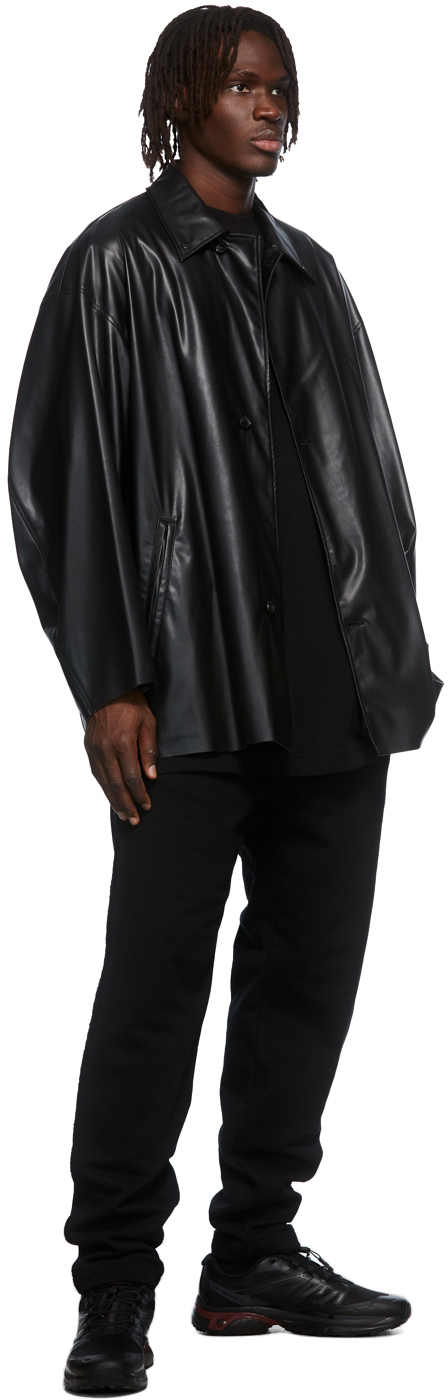 N.Hoolywood Brown Faux-Leather Jacket | Smart Closet