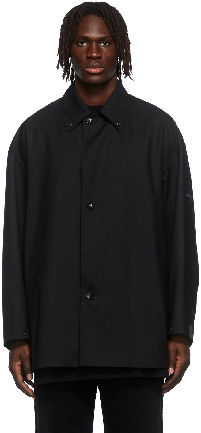 Black Balmacaan Jacket