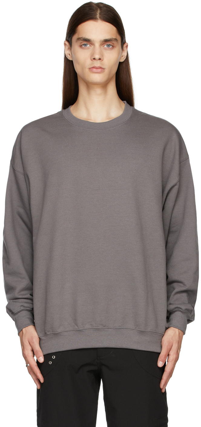 N.Hoolywood: Grey Under Summit Wear Sweatshirt | SSENSE