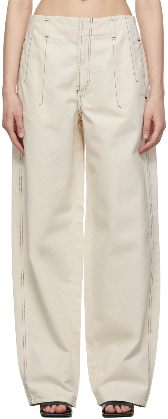 HOPE Off-White Stitch Trousers