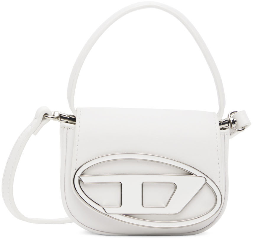 White 1DR Top Handle Bag by Diesel on Sale
