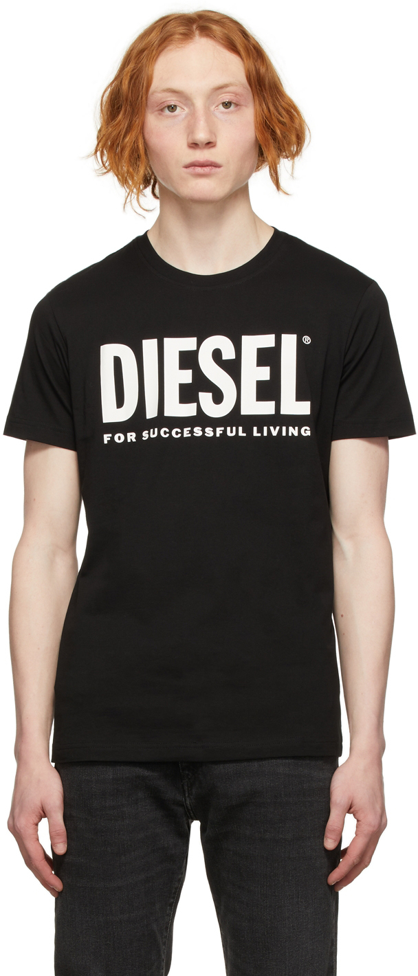 Black Ecologo T-Shirt by Diesel on Sale