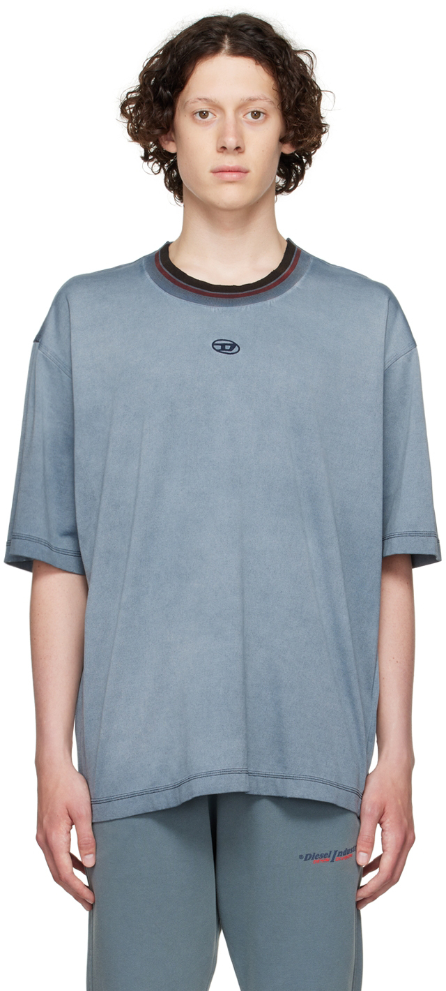 Diesel Gray T-volkover T-shirt In 8lr