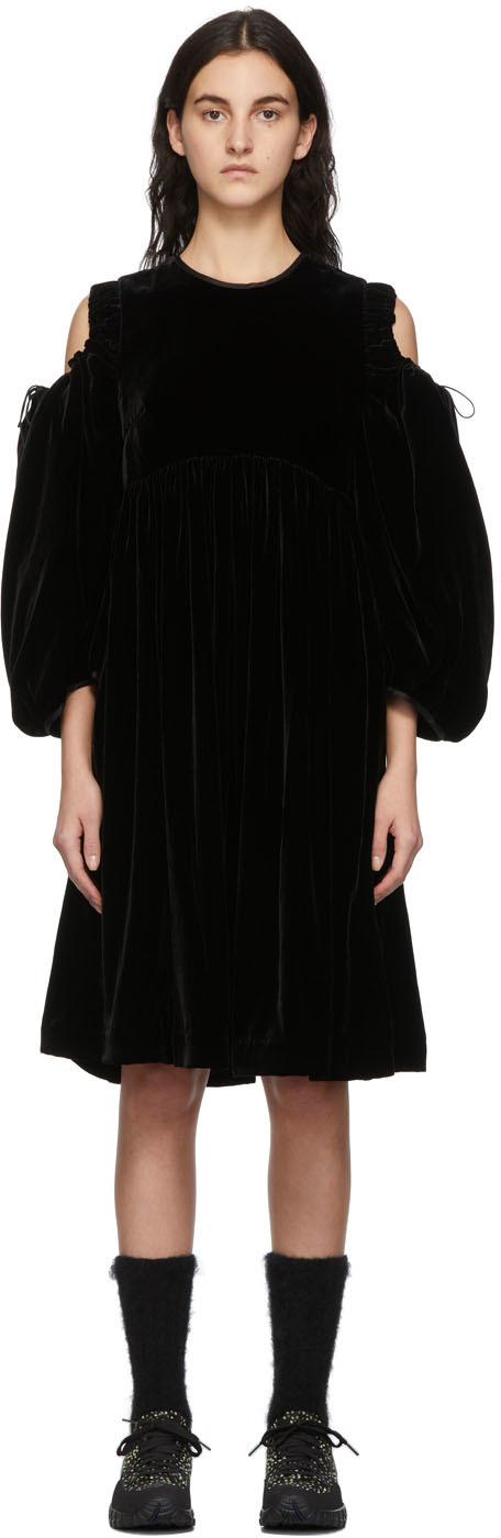 Cecilie Bahnsen Black Velvet Julius Dress
