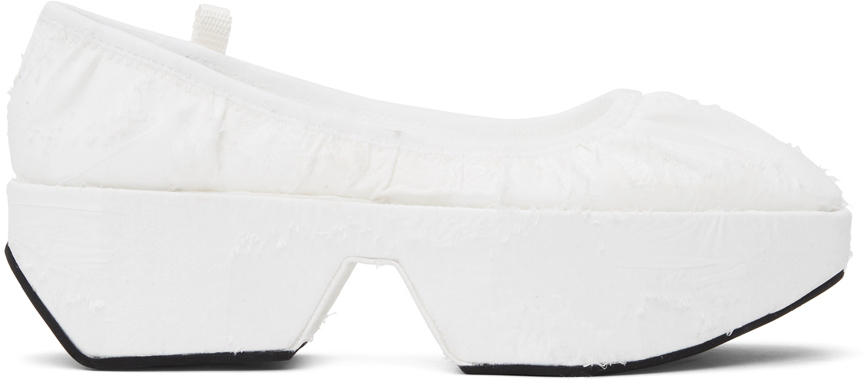 White Alexandra Ballet Flats