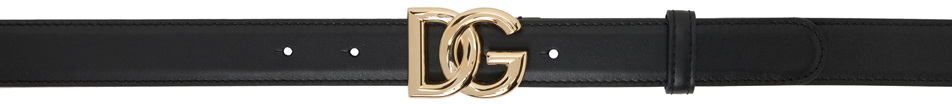 Dolce & Gabbana Black DG Cross Belt