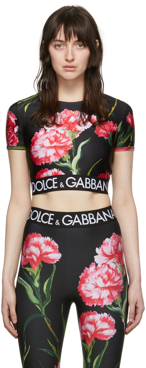 Dolce & Gabbana Black Nylon T-Shirt