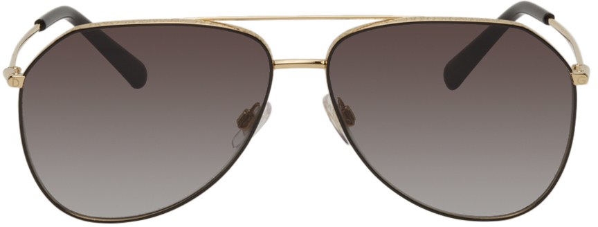 Dolce & Gabbana Gold & Black Gradient 0DG2244 Sunglasses
