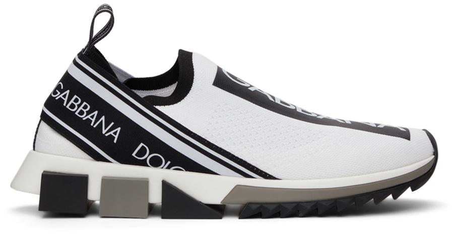 Dolce & Gabbana White & Black Sorrento Sneakers