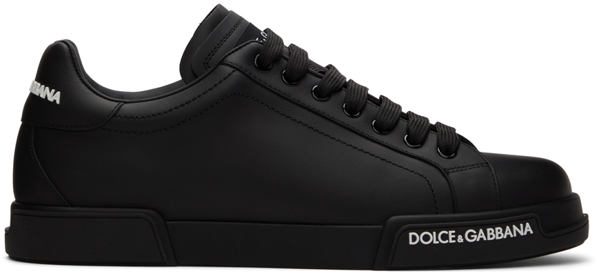 Dolce & Gabbana: Black Portofino Sneakers | SSENSE
