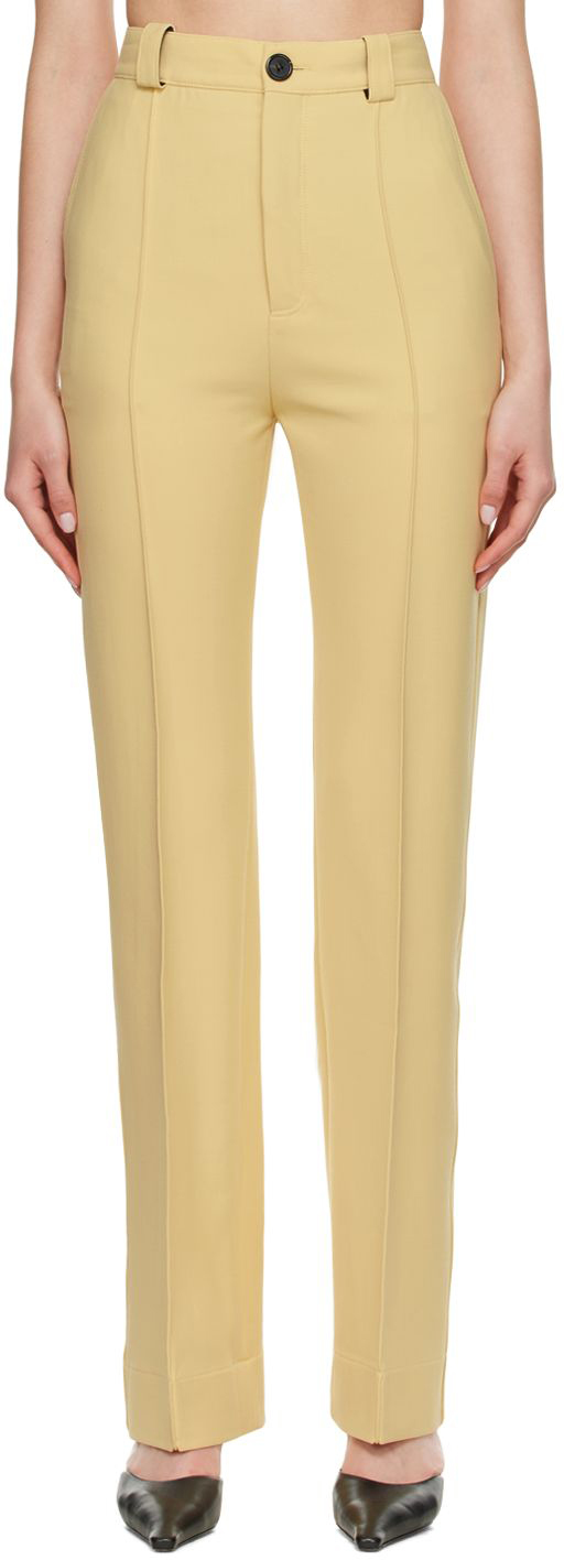 Kwaidan Editions Ssense Exclusive Beige Polyester Trousers In Vanilla