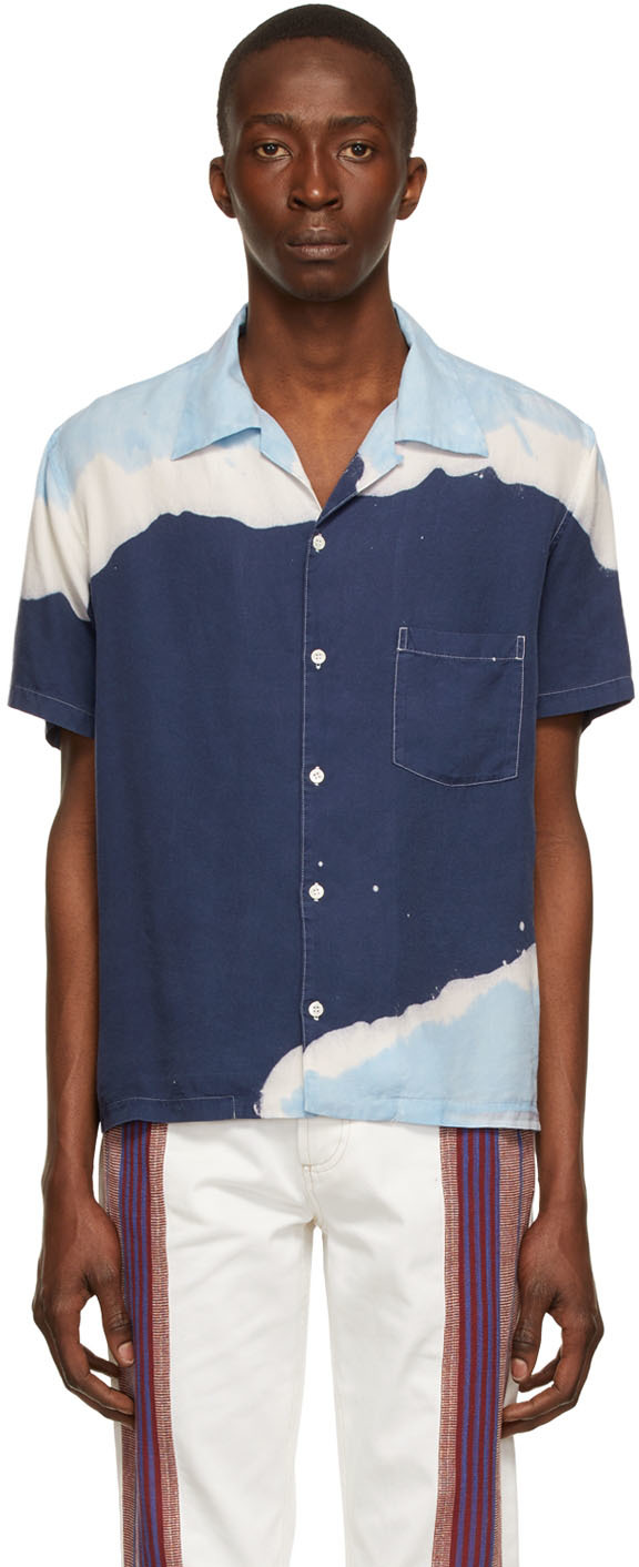NOMA t.d.: Blue Rexcell Shirt | SSENSE Canada