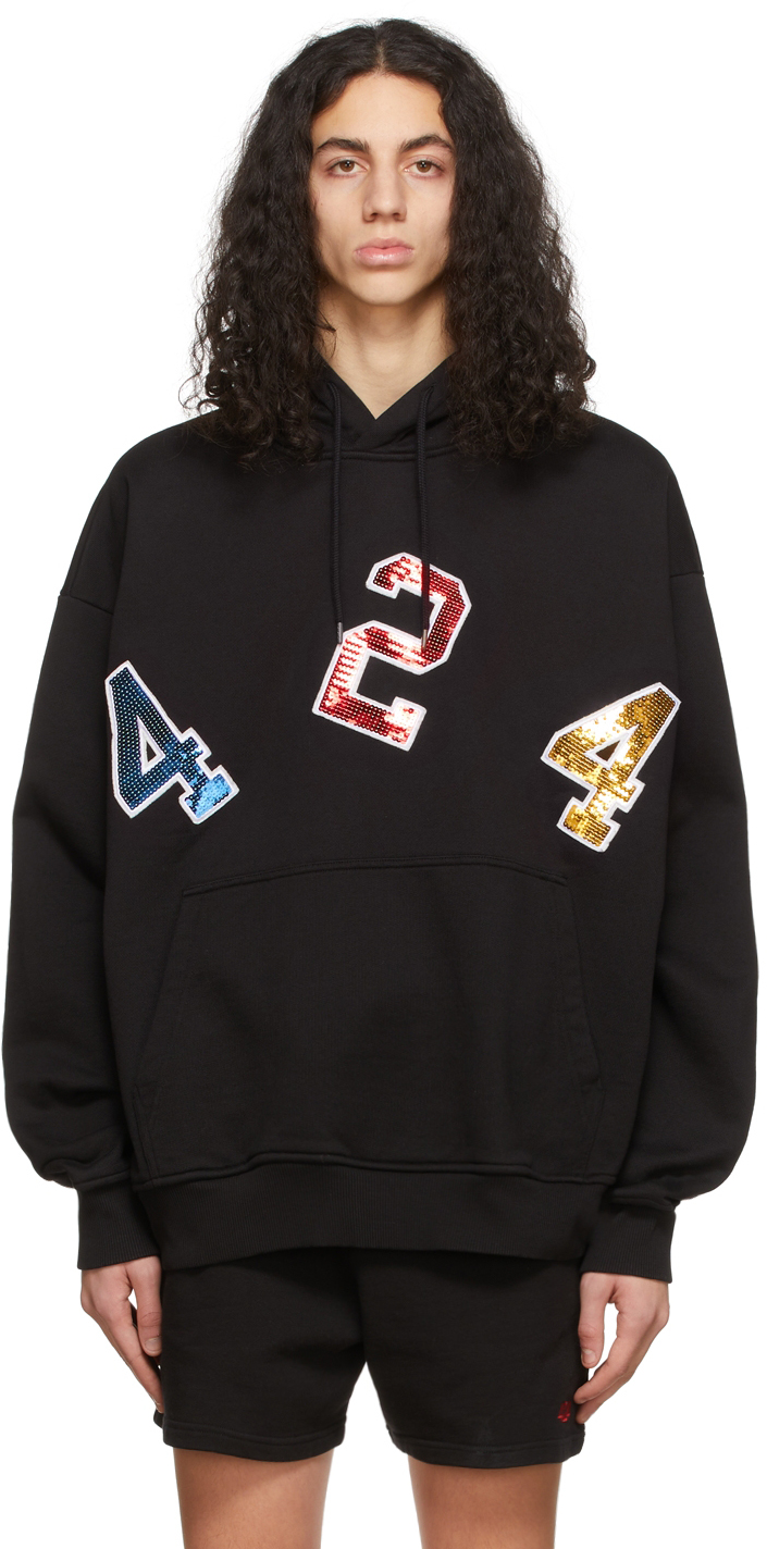 black graphic hoodie
