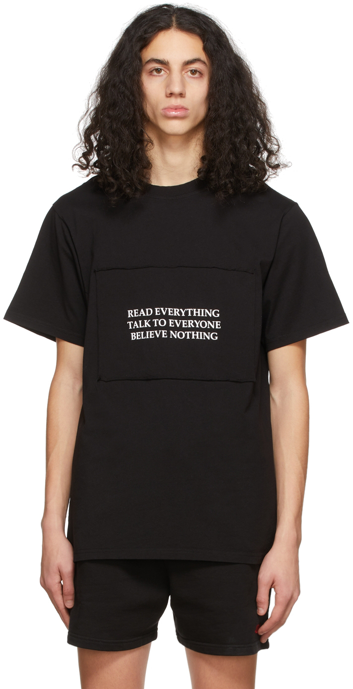 424 ブラック Believe Nothing Tシャツ