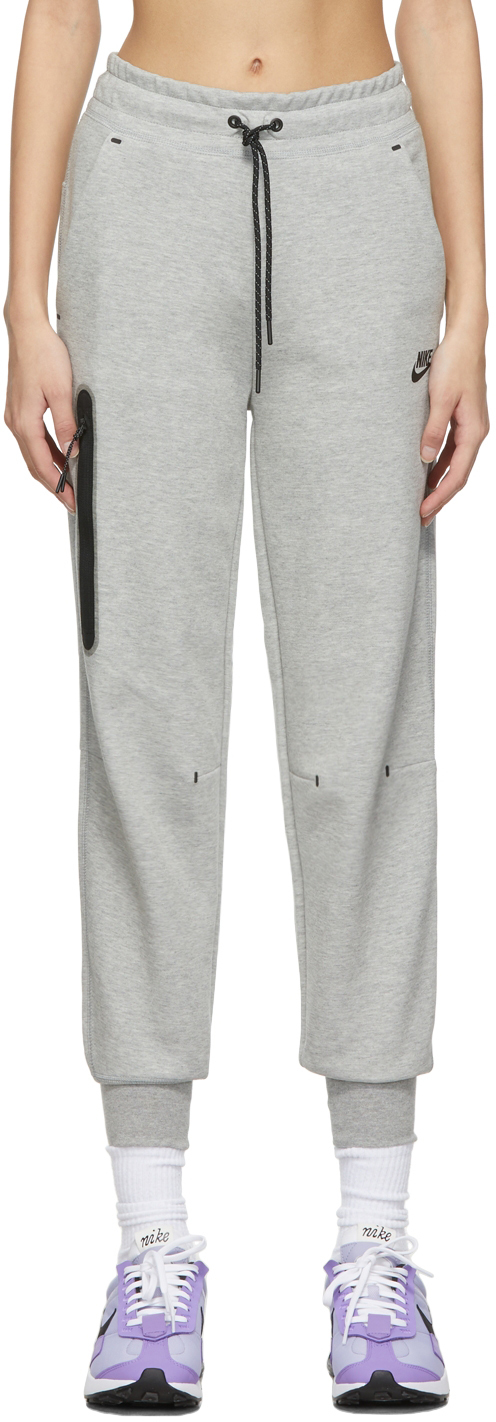 Nike Grey Tech Fleece Sportswear Essential High Rise Lounge Pants
