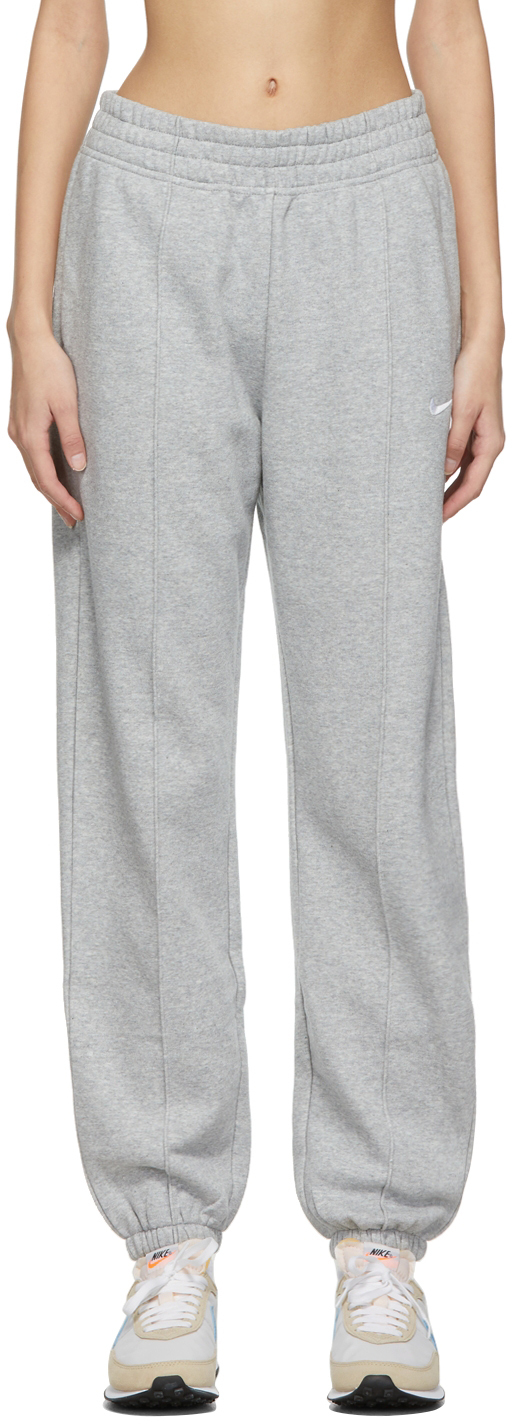 Nike Grey Fleece Sportswear Essential Collection Mid-Rise Lounge Pants