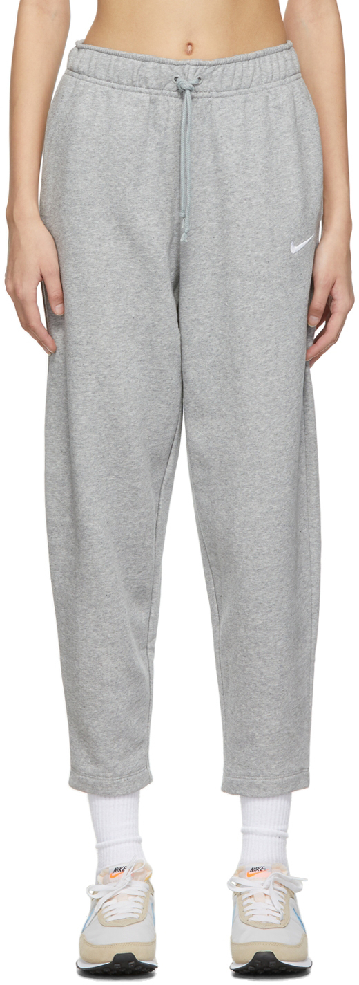 Nike Grey Fleece Sportswear Essential Collection Curve Lounge Pants