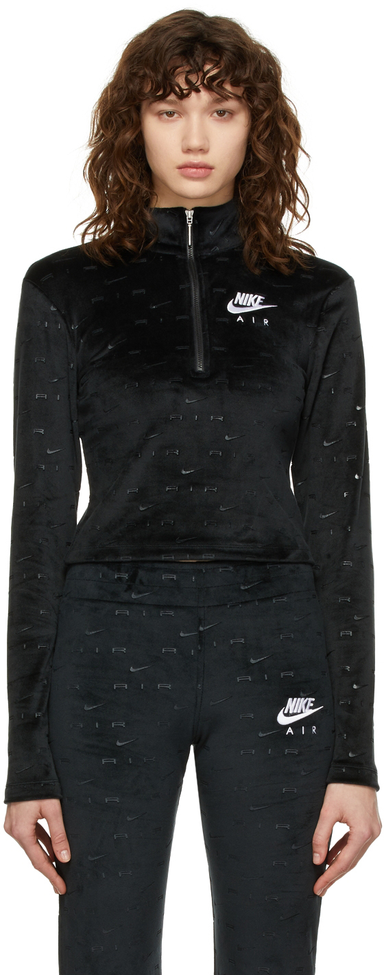 Nike Black Velour Air Zip Jacket
