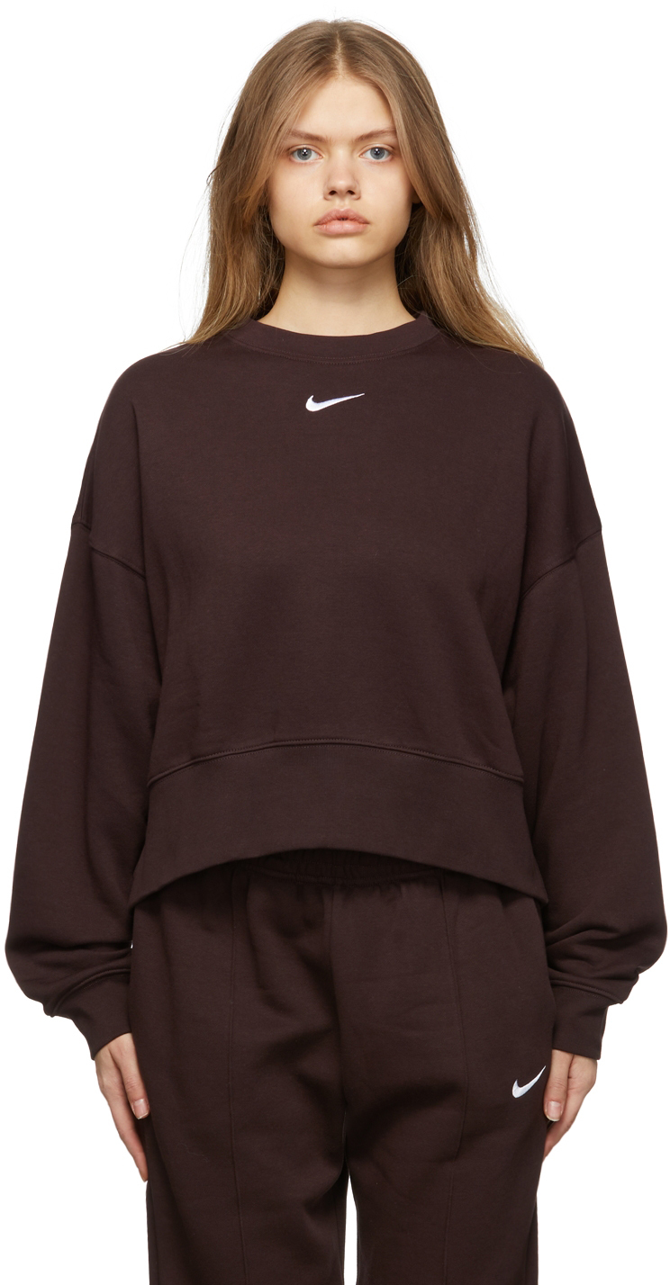 Nike: Brown Sportswear Collection Essentials Crewneck | SSENSE UK