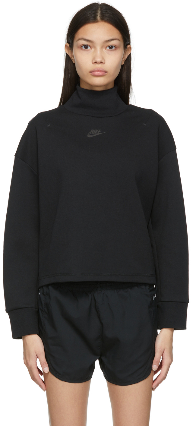 Nike Black Tech Fleece Sportswear Turtleneck