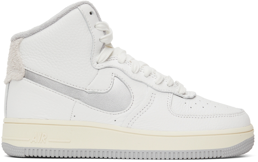 Nike White Strapless Air Force 1 Sculpt High Sneakers