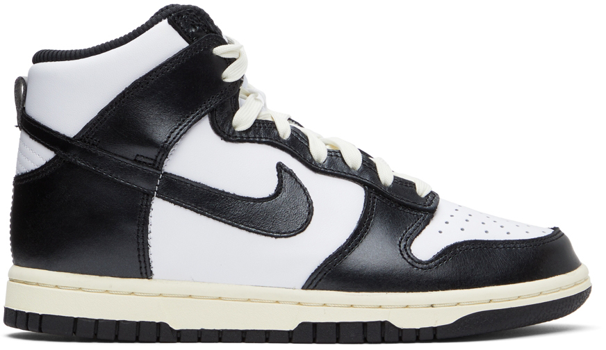 Nike Dunk High Up High-top Sneakers In White/black-coconut