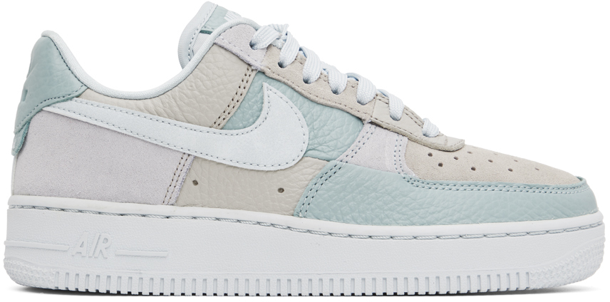 Nike Gray & Blue Air Force 1 '07 'Be Kind' Sneakers