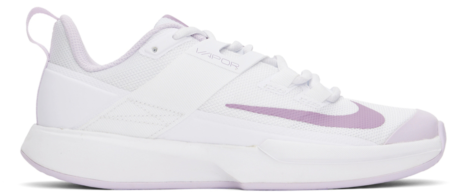 Nike White & Purple Court Vapor Lite Sneakers In White/amethyst Wave- | ModeSens