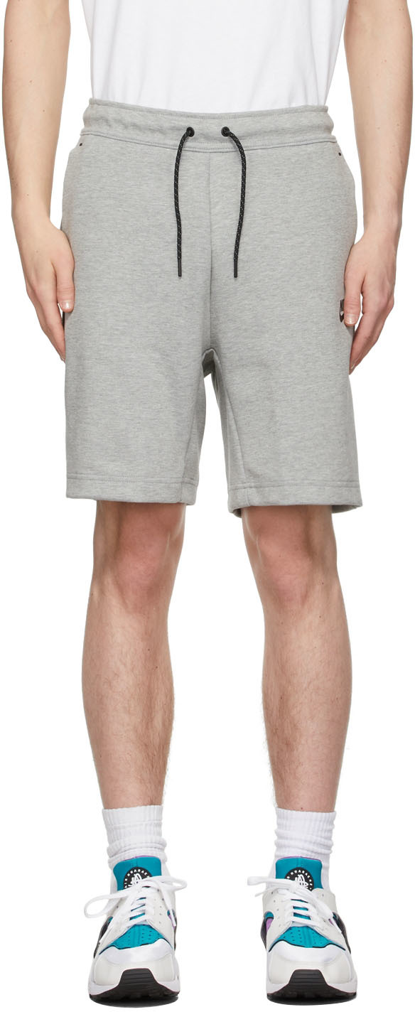 Nike: Grey NSW Tech Fleece Shorts | SSENSE
