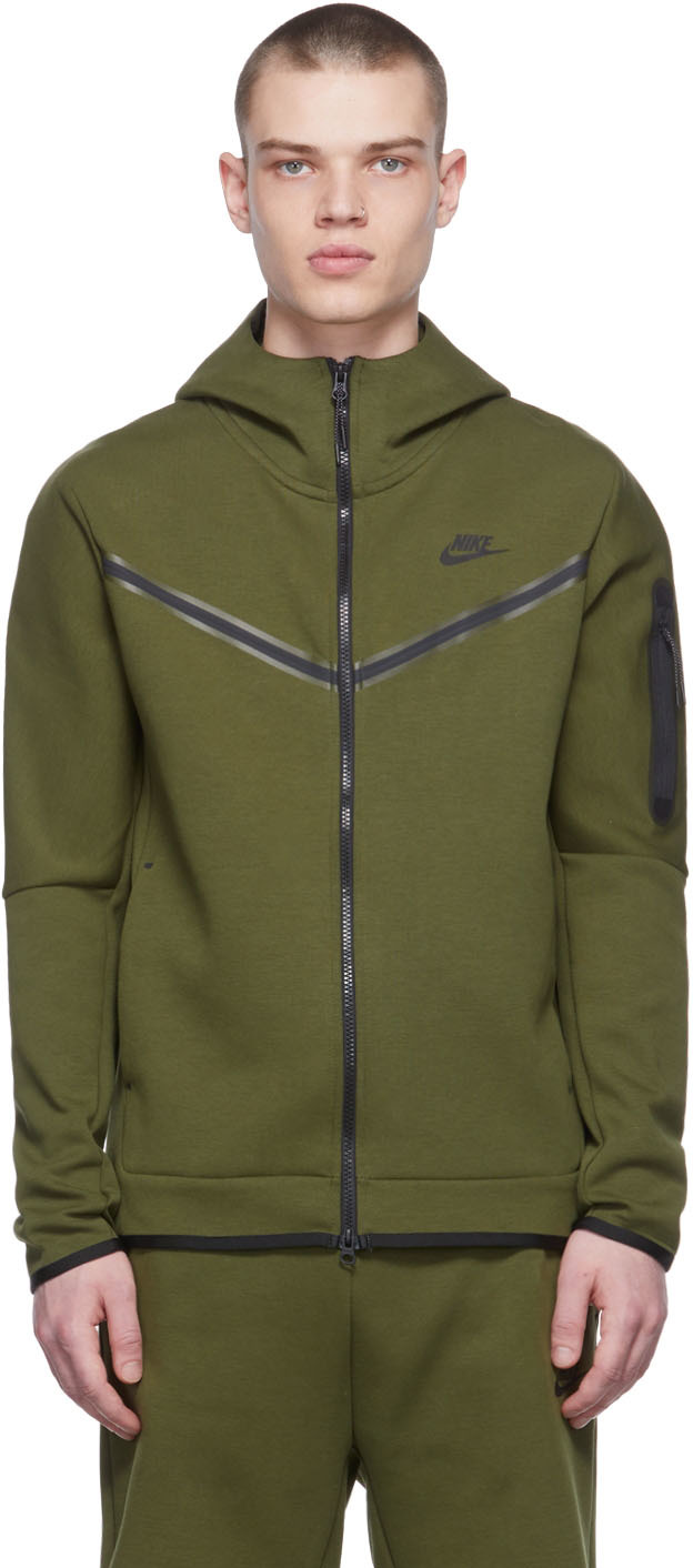 Nike: Green Sportswear Tech Hoodie | SSENSE Canada