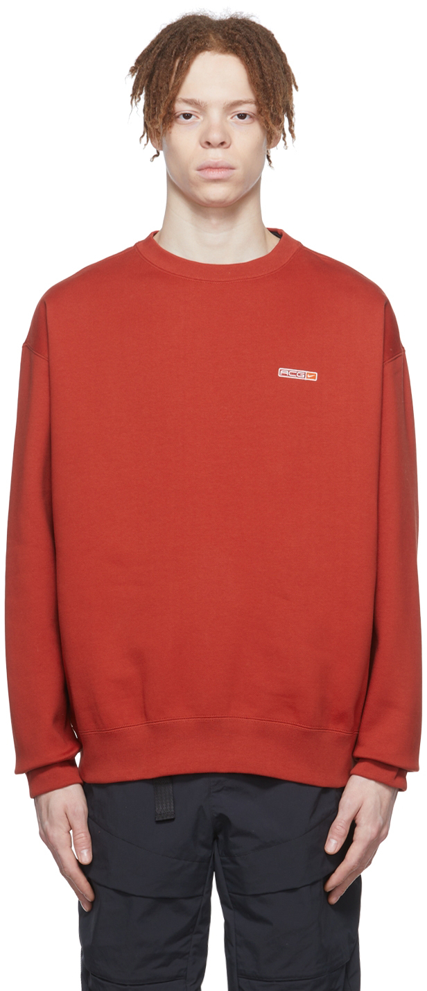 nike red crewneck sweatshirt