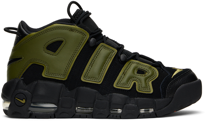 Nike Black & Green Air More Uptempo '96 Sneakers
